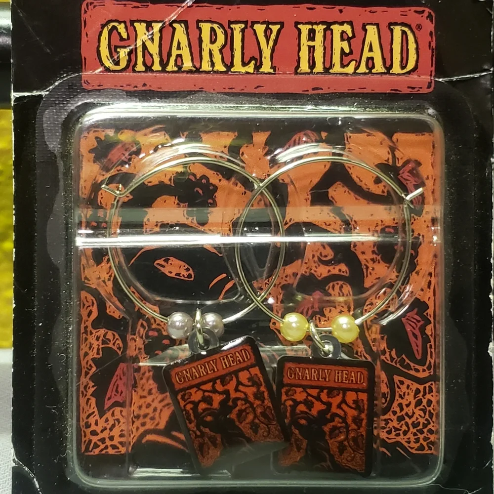 Vtg Wine Glass Charms Ltd Ed. Gnarly Head Pkg Of 2